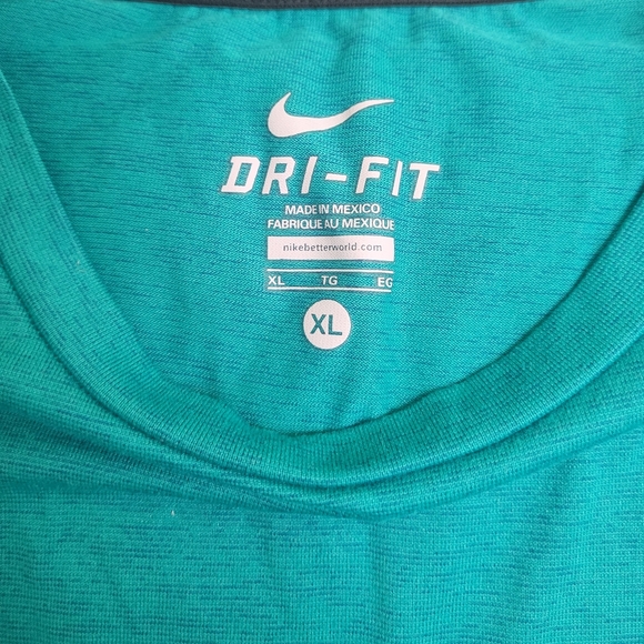 Nike Men's Dri Fit XL Short Sleeve Tee Teal - Picture 6 of 11